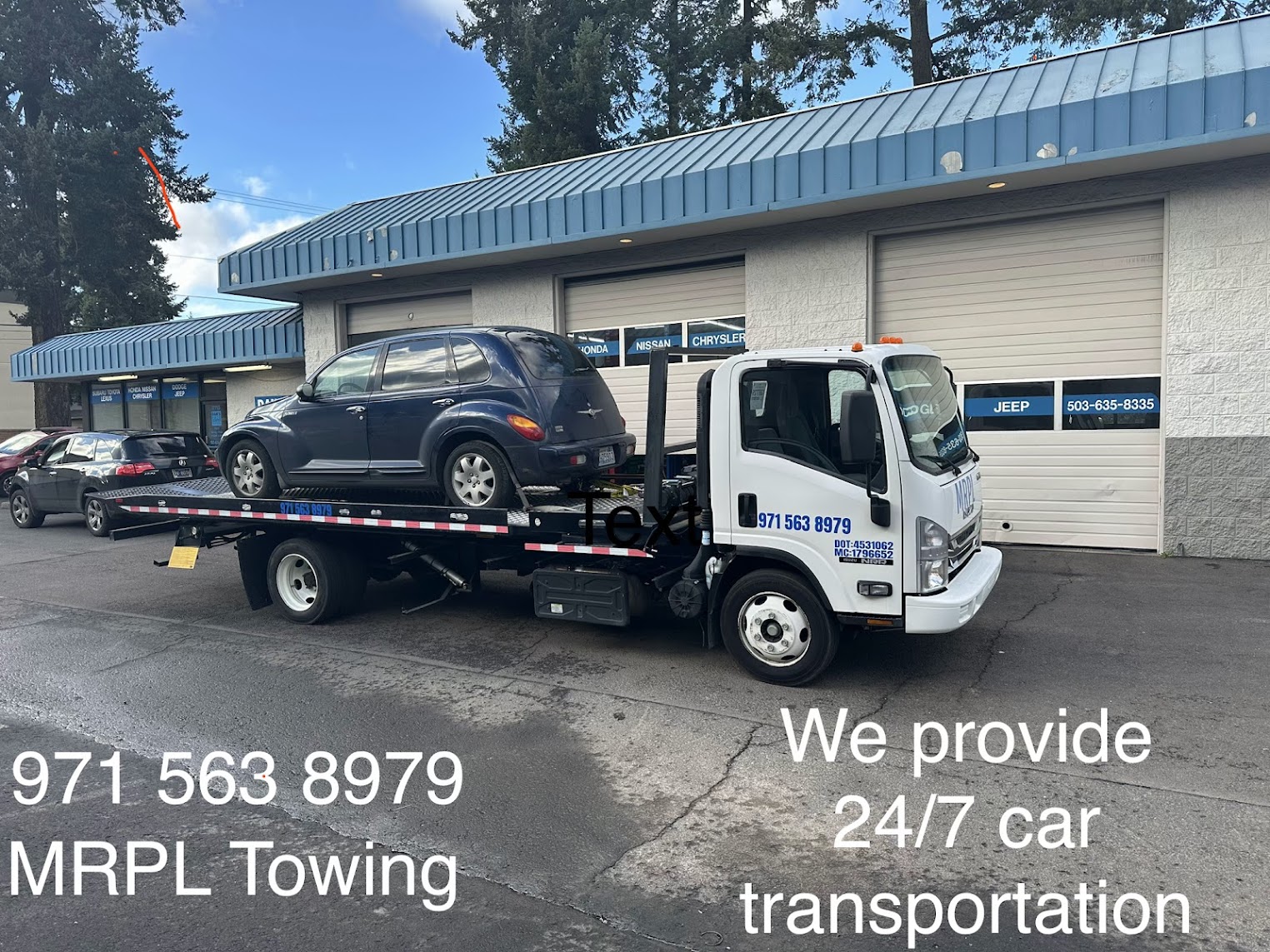 MRPL Towing responding to a roadside request